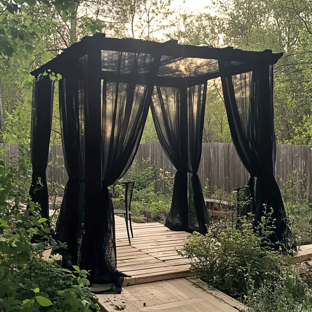 Outdoor Curtains | Sheer Mesh Rod Pocket Patio Gazebo Porch Wedding