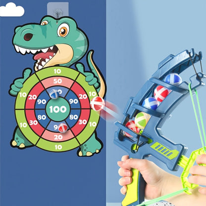Dinosaur Sticky Target Ball Set with Blue Bow, Multiple Game Modes, Party Favor for Kids, Safe & Durable Fun Toy Gift for Her & Him