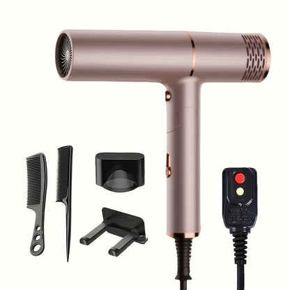 Foldable Hair Dryer with Storage Stand, Concentrator-Style Nozzle, Hot and Cold Air Labels and Four Colors