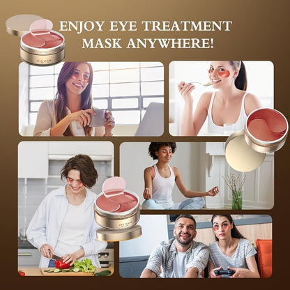 Caffeine Eye Masks with Collagen for Dark Circles & Puffiness, Under Eye Patches, Mild Formula, Unisex