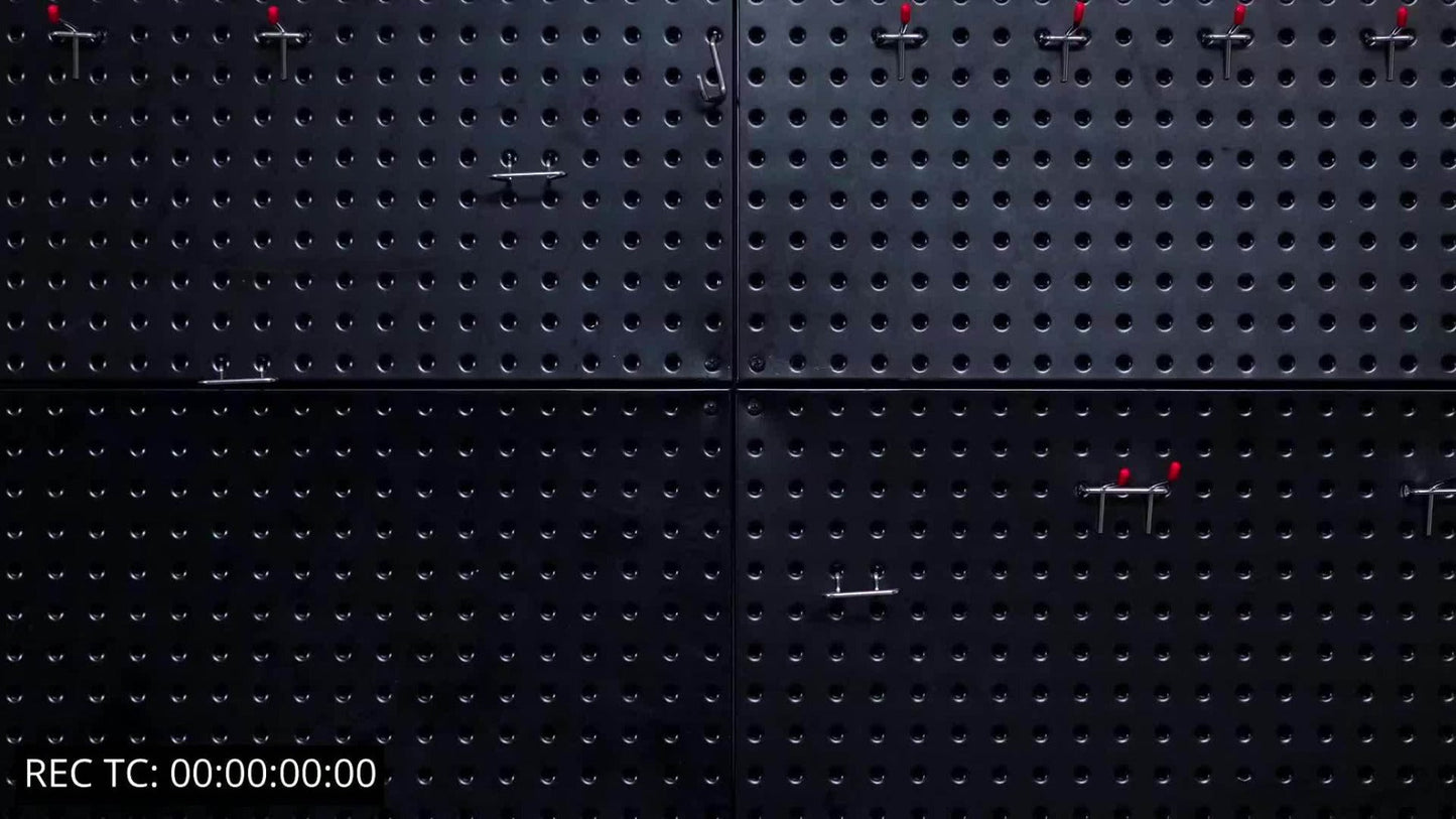 Pegboard Wall Organizer with Metal Hooks - Garage Tool Storage Board for Workshop Warehouse for Entryways, Bedrooms and Living Spaces