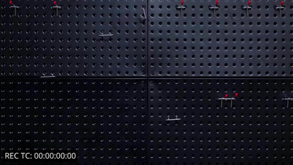 Pegboard Wall Organizer with Metal Hooks - Garage Tool Storage Board for Workshop Warehouse for Entryways, Bedrooms and Living Spaces