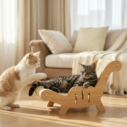 Cat Scratcher Lounge Pad Large Upgraded Sisal for Indoor Cats – Durable Stable Cat Furniture Scratch Board & Resting Mat