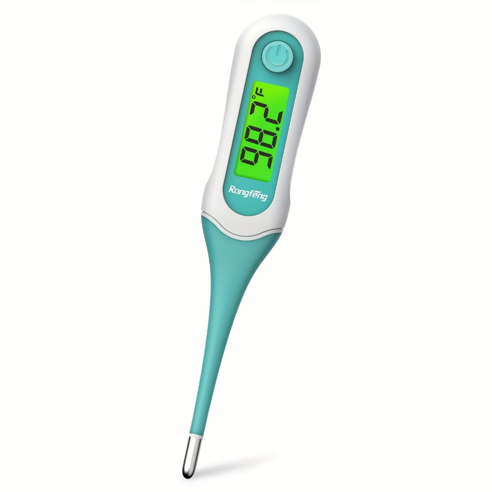 Digital Oral Thermometer for Adults & Kids, 8-Second Fast Read, Bendable Tip, 3-Color Fever Backlight