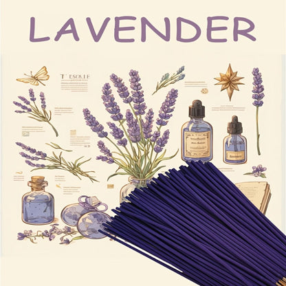 Lavender Incense Sticks 195pcs 8.7in Natural Aromatherapy Incense for Home Yoga Room for Entryways, Bedrooms and Living Spaces