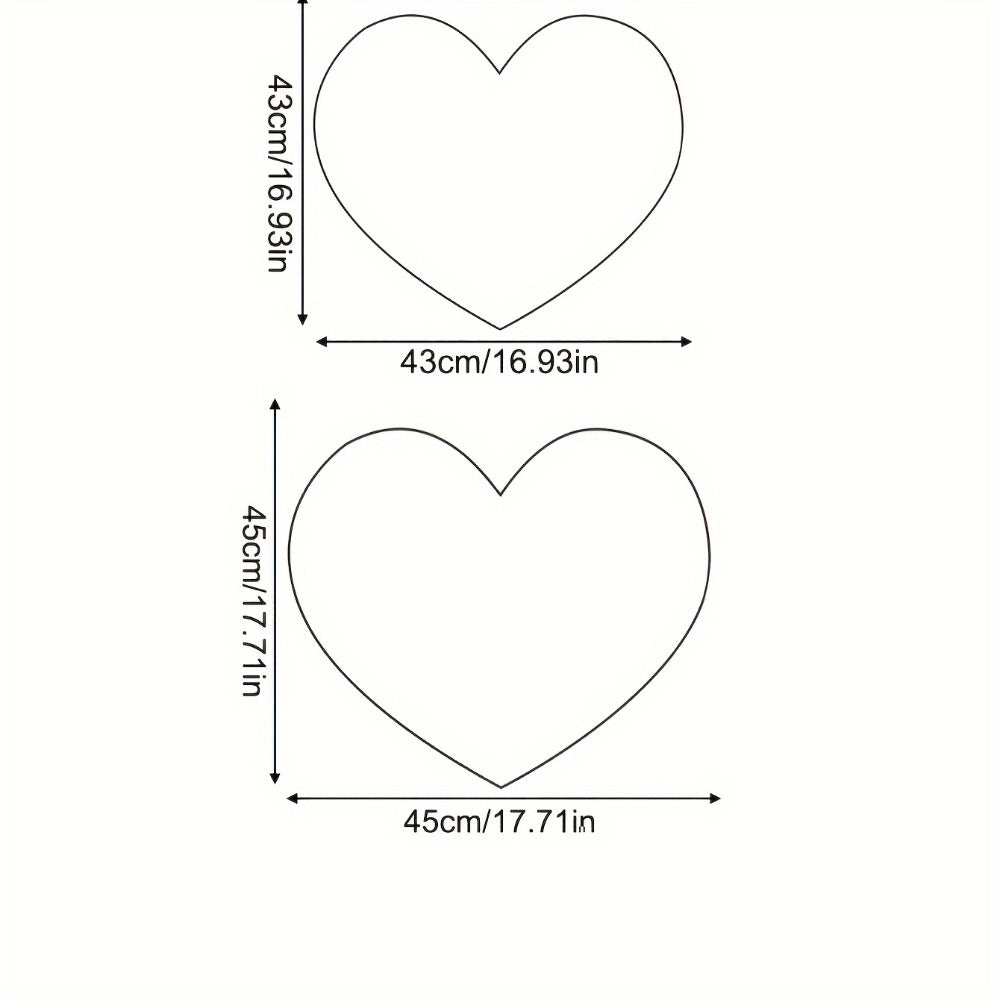 Heart Shaped Plush Pillow Cover Faux Wool Fluffy Cushion Cover for Sofa Bed Chair Car – Valentine's Day Decor Throw Pillowcase 17" Soft