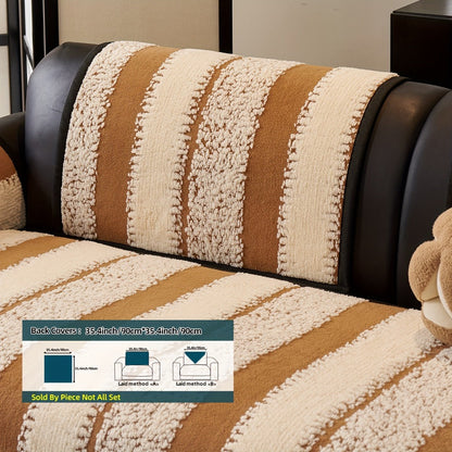 Sofa Cover, Thick Plush Jacquard Couch Pad in Four Colors with Loveseat and Extra-Large Sizes