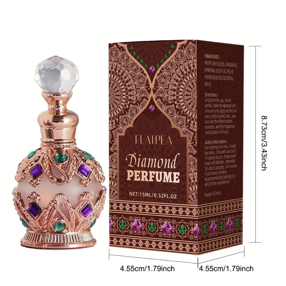 Arabian Perfume for Women Diamond Bottle EDT, Ocean Flower Vanilla Musk Fragrance Spray, Diamonds Woody & Diamond Crown Styles