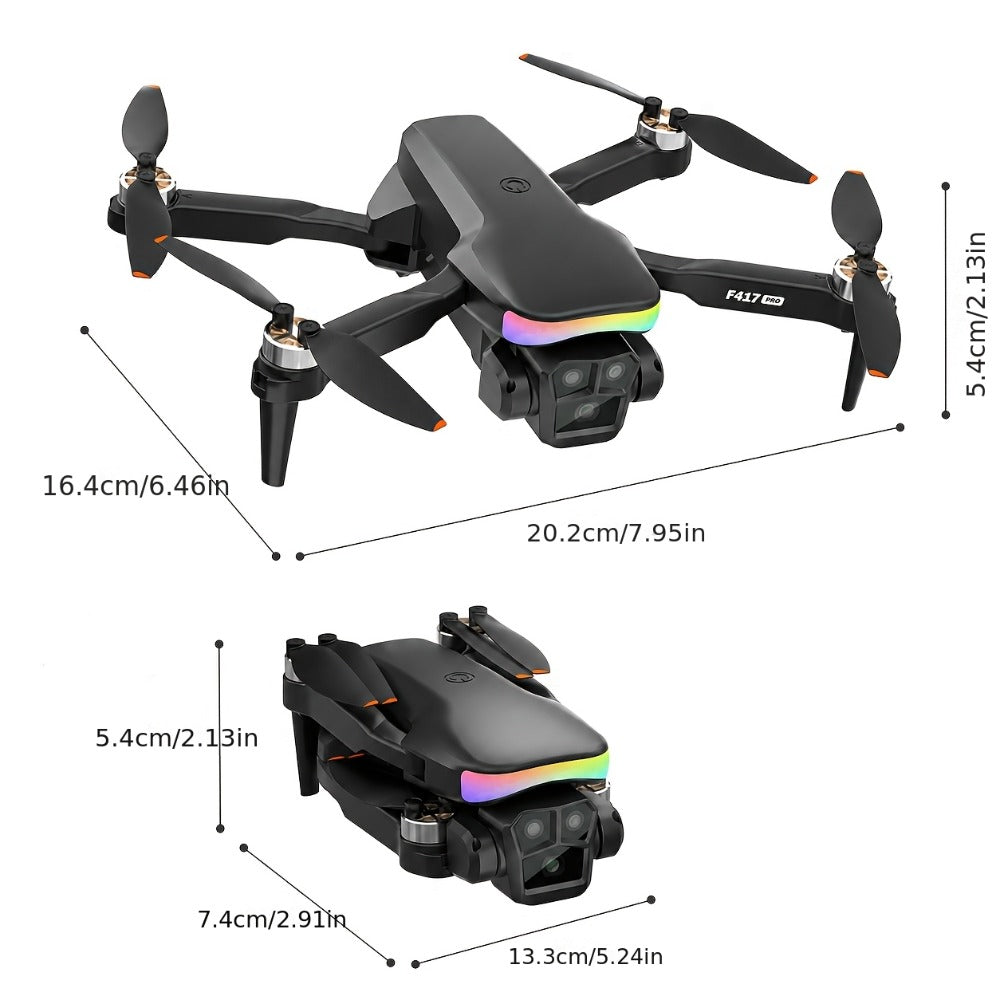 LCD Screen Drone Dual Cameras Brushless Motor Foldable RC Quadcopter with the Listed Color, Size or Set Options for Everyday Use