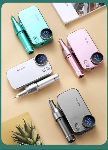 Electric Nail Polisher & Buffer Rechargeable High Power, Professional Manicure Pedicure Machine for Nail