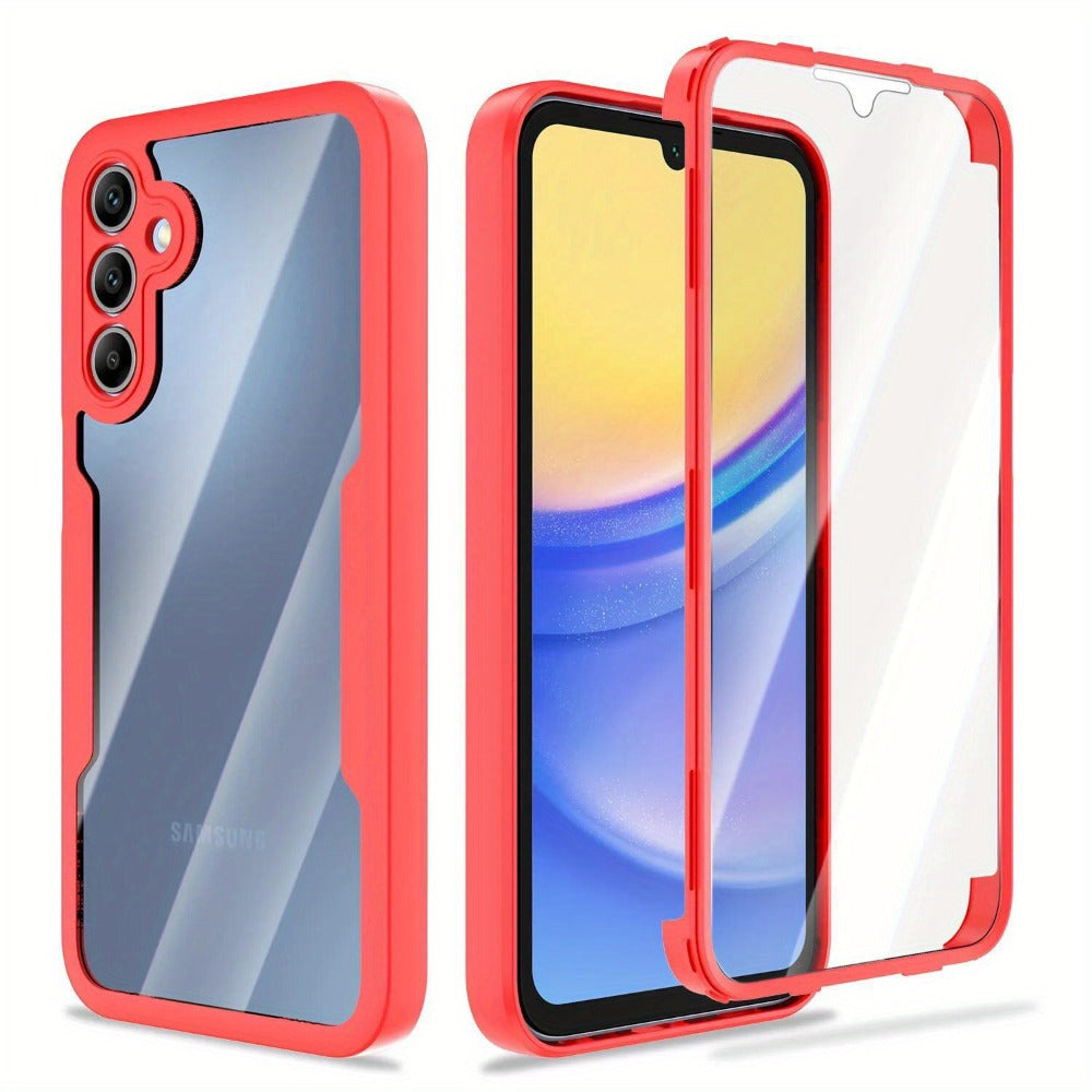 Samsung Galaxy A-Series Rugged Case with Built-In Screen Protector – Full Body Shockproof Phone Cover for Galaxy A15 A16 A17 A36 A37 A56 A57