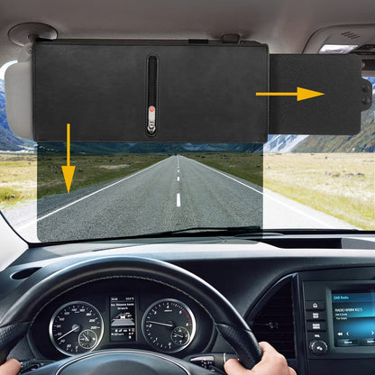 Sun Visor Extender Polarized PC Material | Driver & Passenger Side Clip-On, Adjustable Glare & UV Blocker, Fits All Vehicles