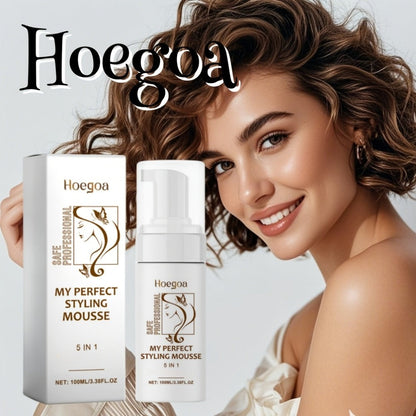 Hair Styling Mousse with Mint Extract & Hyaluronic Acid – Long-Lasting Flexible Hold, Moisturizing Mild Formula, Frizz Control