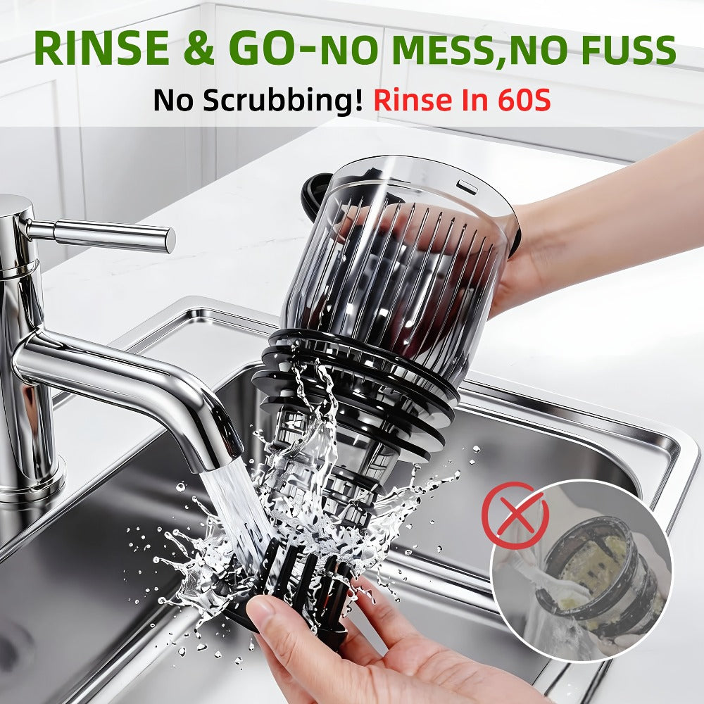 Masticating Juicer Cold Press - 4.25" Wide Feed Chute Auto-Feed Slow Juicer for Whole Fruits & Vegetables