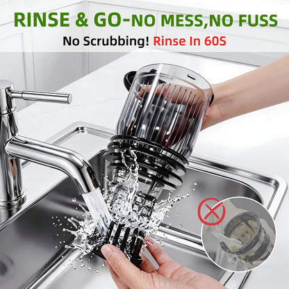 Masticating Juicer Cold Press - 4.25" Wide Feed Chute Auto-Feed Slow Juicer for Whole Fruits & Vegetables
