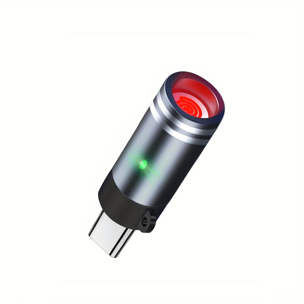 USB-C Plug-In Heating-Coil Electric Lighter in Black with Compact Cylindrical Body for Direct Phone Power