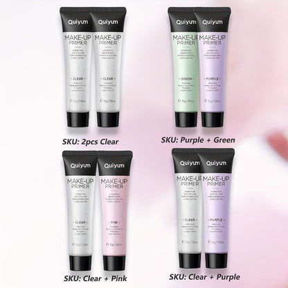 Face Primer Set 2 Pcs Pore Minimizing Oil Control, Smoothing Lightweight Matte Makeup Base for Flawless Foundation