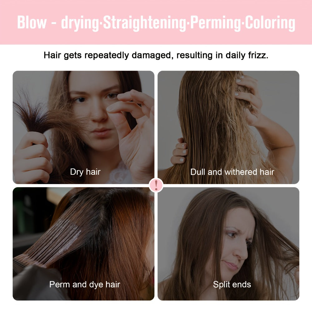 Leave-In Conditioner Spray & Detangling Hair Brush Set - Anti Frizz Smoothing Glycerin Formula for Home, Travel and Salon Hair Styling