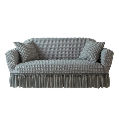 Sofa Cover Seersucker Stretch Slipcover with Elastic Band Closure for 1 to 4-Seater Sofas in Eight Colors