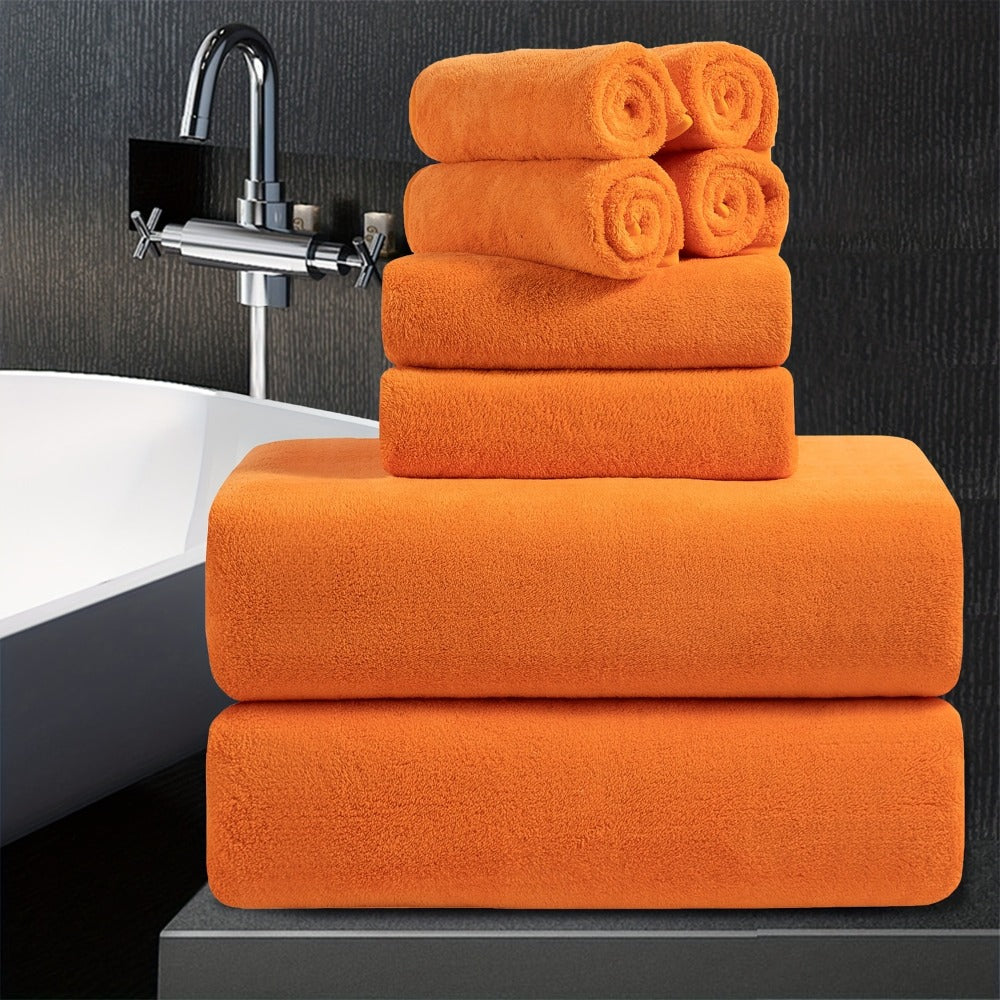 Bath Towels Set 8 Piece 750GSM Oversized 35 x 70 Inch Sheets in 15 Color Options for Home and Guest Use