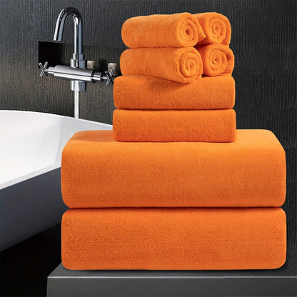 Bath Towels Set 8 Piece 750GSM Oversized 35 x 70 Inch Sheets in 15 Color Options for Home and Guest Use