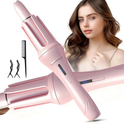 Automatic Curling Iron for Women with Ionic Technology, 4 Temperature Settings, 3 Timer Options, Dual-Direction Rotation