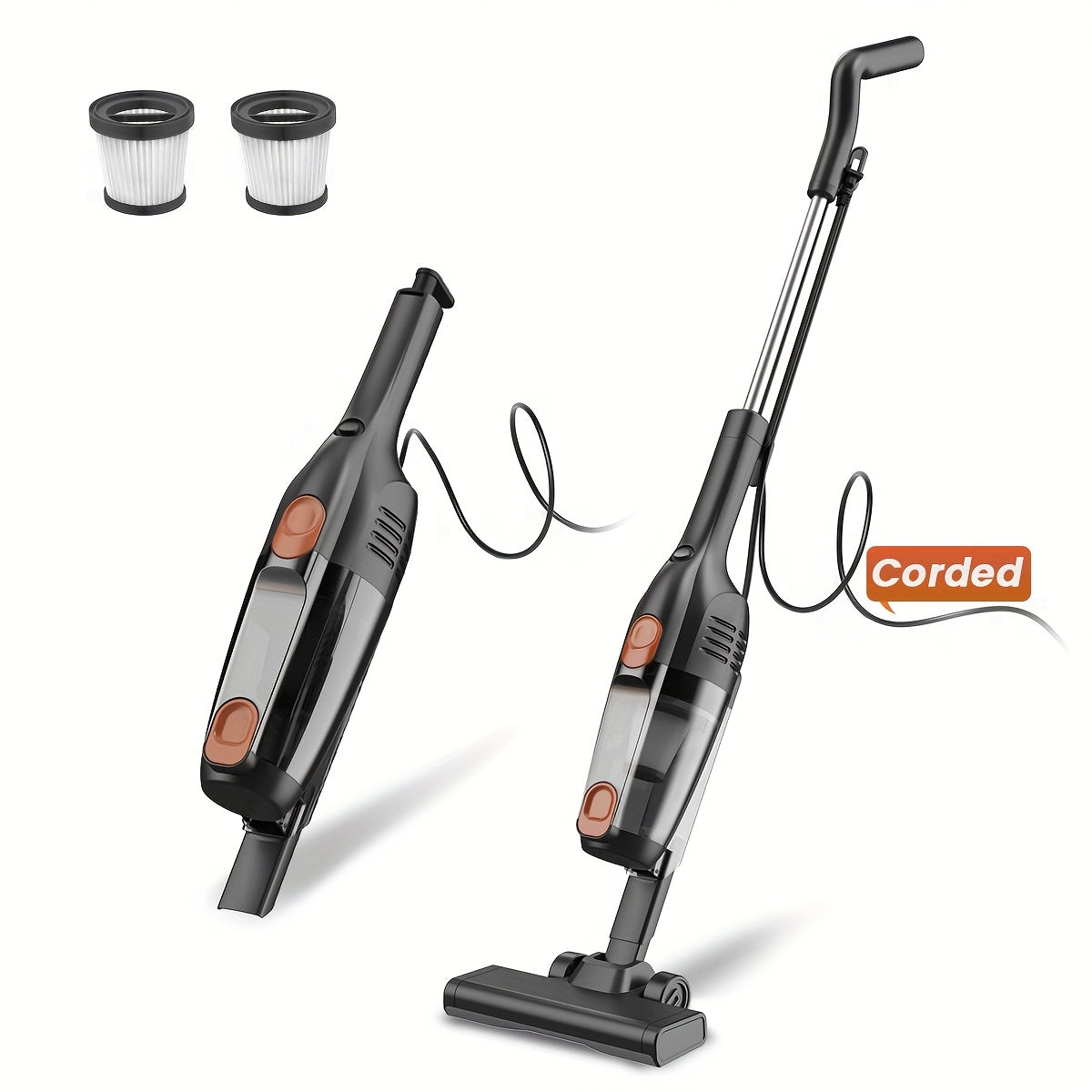 Cordless Stick Vacuum 30KPa 600W Motor 68oz Bagless Upright Vacuum Cleaner for House Car Hard Floor Carpet Pet Hair Multi-Color