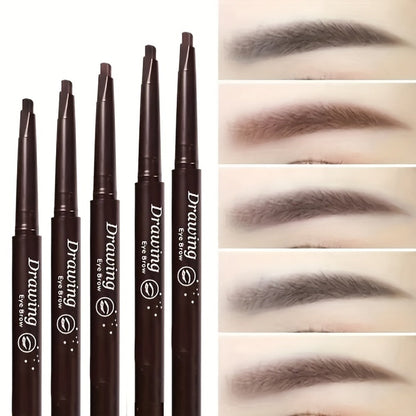Eyebrow Pencil 12-Pack Double-Ended Waterproof – Automatic Twist-Up Brow Pencil with Spoolie Brush, 4 Natural Shades