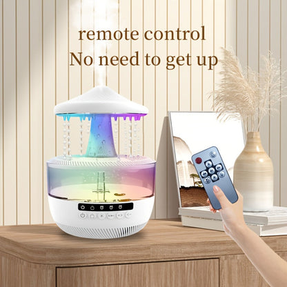 Aromatherapy Diffuser Humidifier Upgraded Colorful Raindrop Music Design 7-Color LED Night Light Large Capacity Quiet Operation for Bedroom