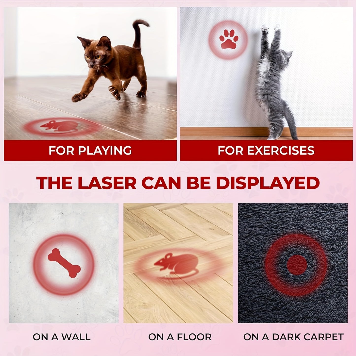 Cat Teaser Toy 7-in-1 USB Rechargeable – Interactive Wand Toy for Indoor Cats & Dogs, Feather Chaser Exercise Toy with Free Bonus Mouse Toy