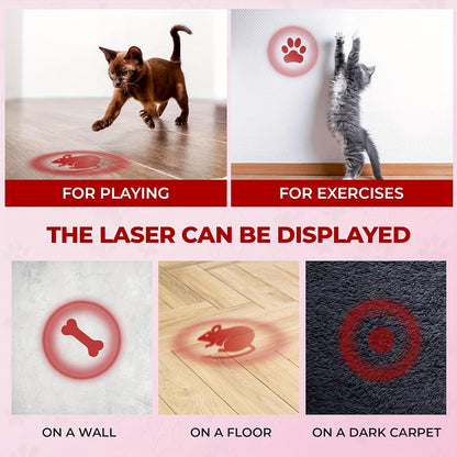Cat Teaser Toy 7-in-1 USB Rechargeable – Interactive Wand Toy for Indoor Cats & Dogs, Feather Chaser Exercise Toy with Free Bonus Mouse Toy
