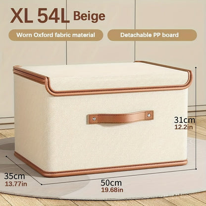 Foldable Storage Bins with Lids 2-Pack, Large Collapsible Clothes Organizer with Flip-Top Closure – Under Bed Storage for Bedroom, Closet