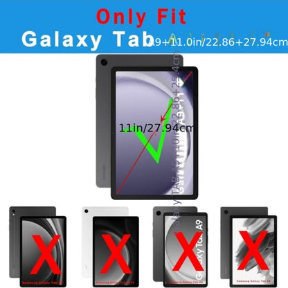 Pink or Green Detachable Backlit Keyboard Case for Samsung Galaxy Tab A9+ 11-Inch with Pen Slot