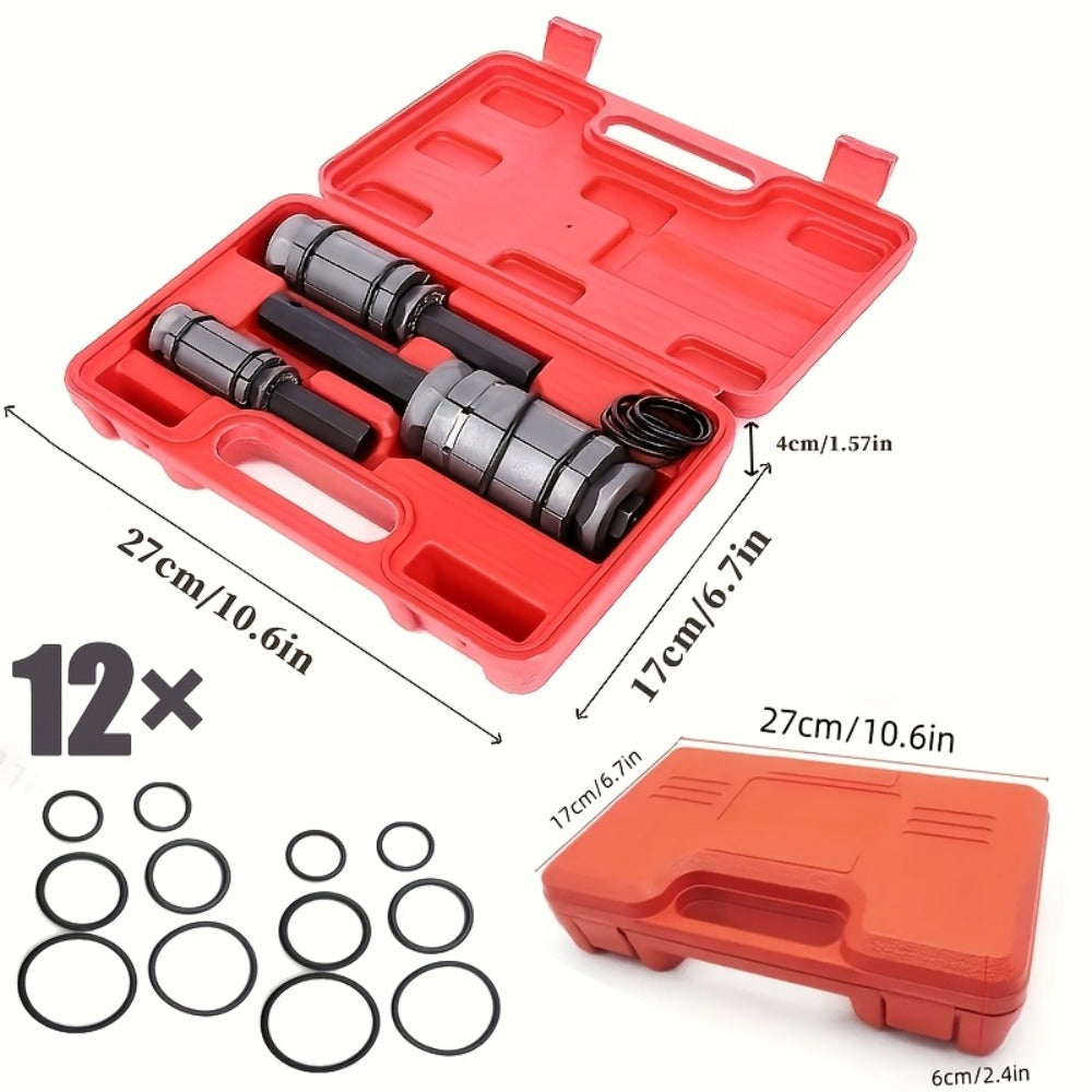 Pipe Expander Spreader Tool Set 3-Piece with 12 O-Rings – 1-1/8" to 3-1/2" Exhaust Muffler Silencer Repair Drop Forged Heat-Treated Steel