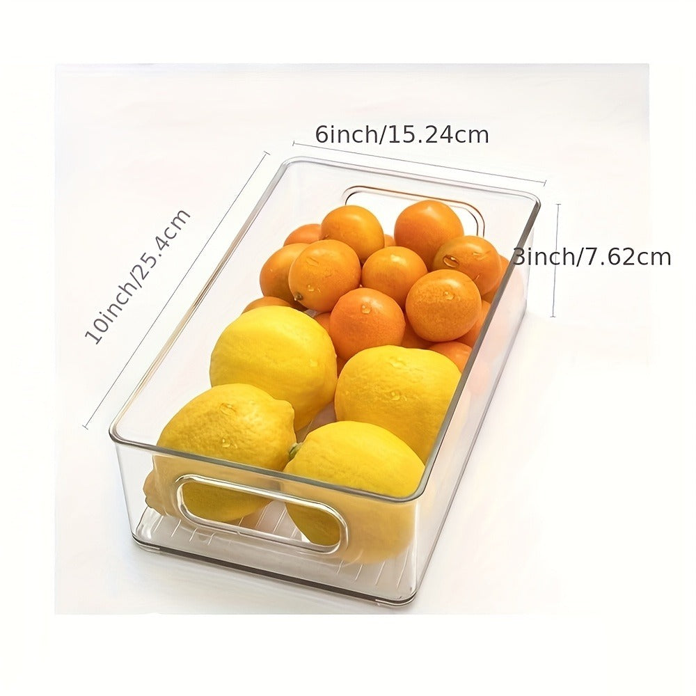 Refrigerator Organizer Bins 6pcs Set – Clear Fridge Storage Bins for Freezer Kitchen Cabinet for Home Cooking, Dining and Outdoor Meals