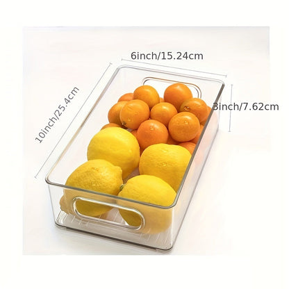 Refrigerator Organizer Bins 6pcs Set – Clear Fridge Storage Bins for Freezer Kitchen Cabinet for Home Cooking, Dining and Outdoor Meals