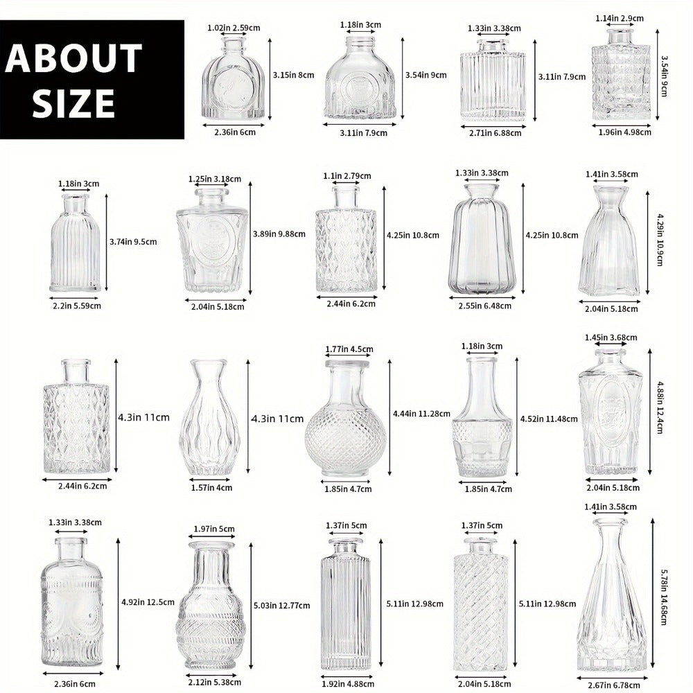 Glass Bud Vases Bulk Set – Clear Flower Vases for Wedding Table Centerpieces, Home Decor, Birthday, Anniversary & Holiday Party Decorations