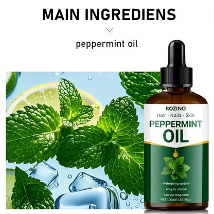 Essential Oil Peppermint 100ml Dropper Bottle for Diffuser, Shower, Massage and External Body Care