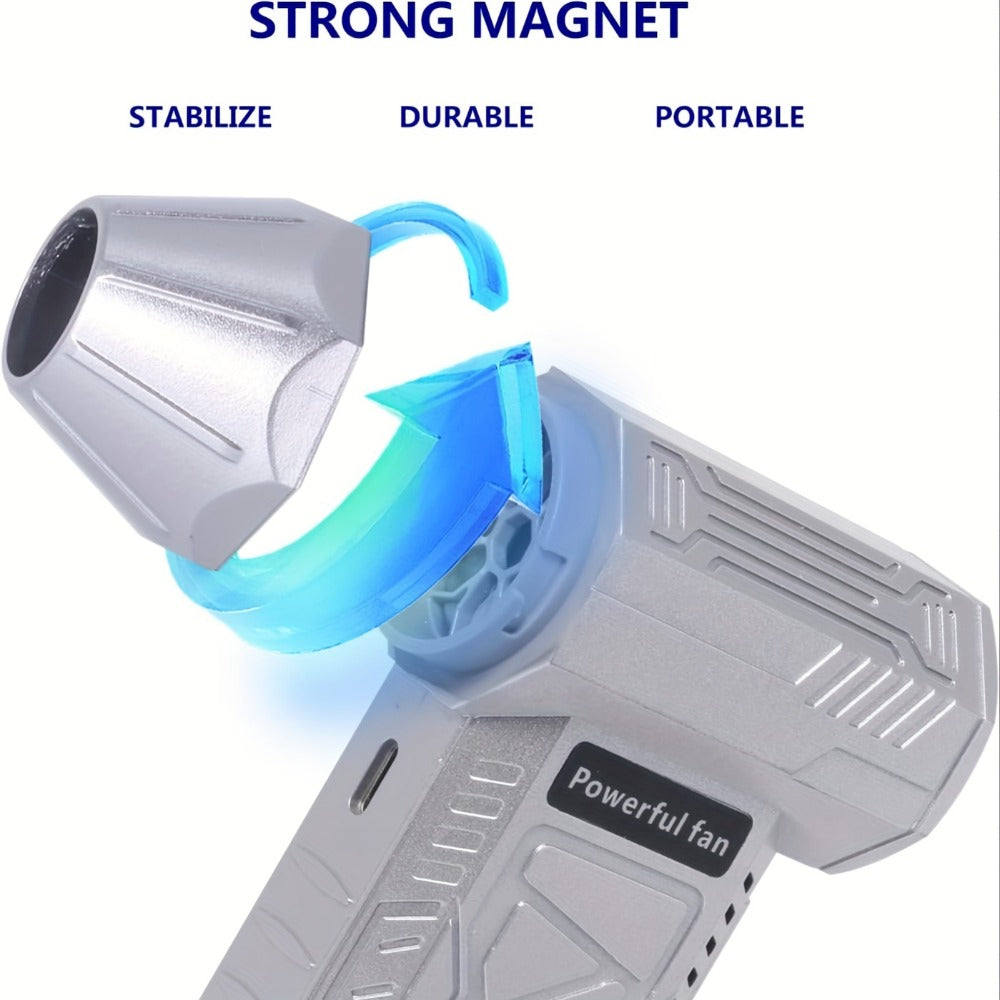 130000 RPM USB Turbo Fan Cleaner, Portable Handheld Electric Air Blower for Car Detailing, Dust Removal