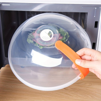 Microwave Food Cover Splash Guard 2 Pack with Steam Vent and Handle Plastic Splatter Guard for Home Cooking, Dining and Outdoor Meals