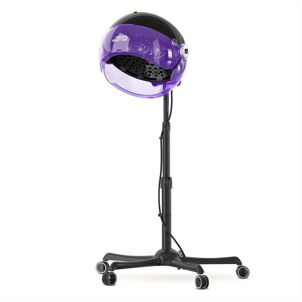 Ionic Floor-Standing Hooded Hair Dryer 1875W, Adjustable Height Professional Salon Hood Dryer for Deep