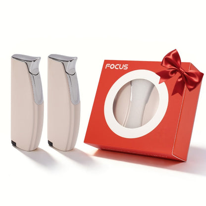 Windproof Lighter 2-Pack, Slim Portable Pocket Lighter with Mirror Finish, Refillable Butane Flame