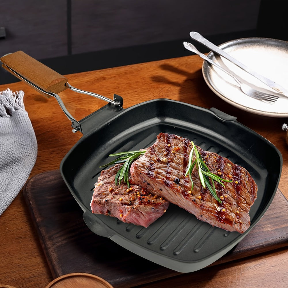 Non-Stick Cookware Set 4pcs Aluminum Frying Pan Kitchen Cooking Set Even Heat Distribution for Home Cooking, Dining and Outdoor Meals