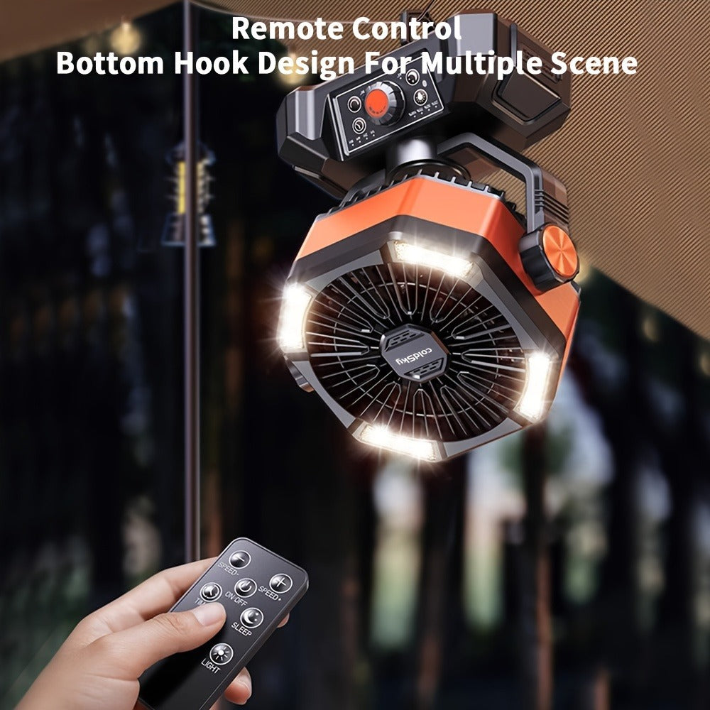 Portable Fan 20000mAh Rechargeable Outdoor Model with Stepless Speed Control and Remote Control