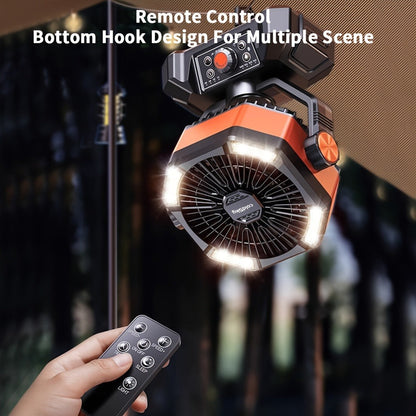 Portable Fan 20000mAh Rechargeable Outdoor Model with Stepless Speed Control and Remote Control