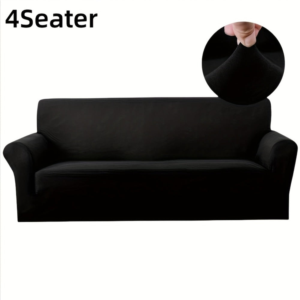 Sofa Cover Elastic Stretch Slipcover for 1, 2, 3 or 4-Seater Sofas in Seven Solid Colors with Model-Specific Size and Color Options