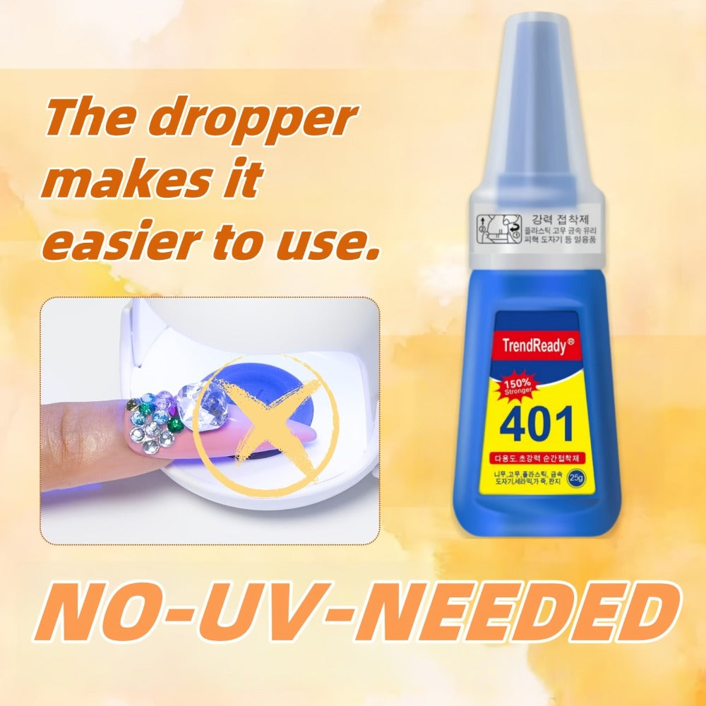 Nail Glue 2 Pack 25g Each Super Strong Waterproof Extra Hold – Fast Drying No Lamp Needed Long Lasting Press On Nail Adhesive for Fake Nails