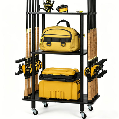Rolling Storage Rack 3 & 4 Tier Cylindrical Mobile Organizer with Wheels – Freestanding Bathroom Kitchen Bedroom Shelf Tower
