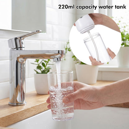 Adjustable Pressure Water Flosser with Interchangeable Nozzles – USB Rechargeable Smart Electric Oral Irrigator for Deep Teeth & Gum