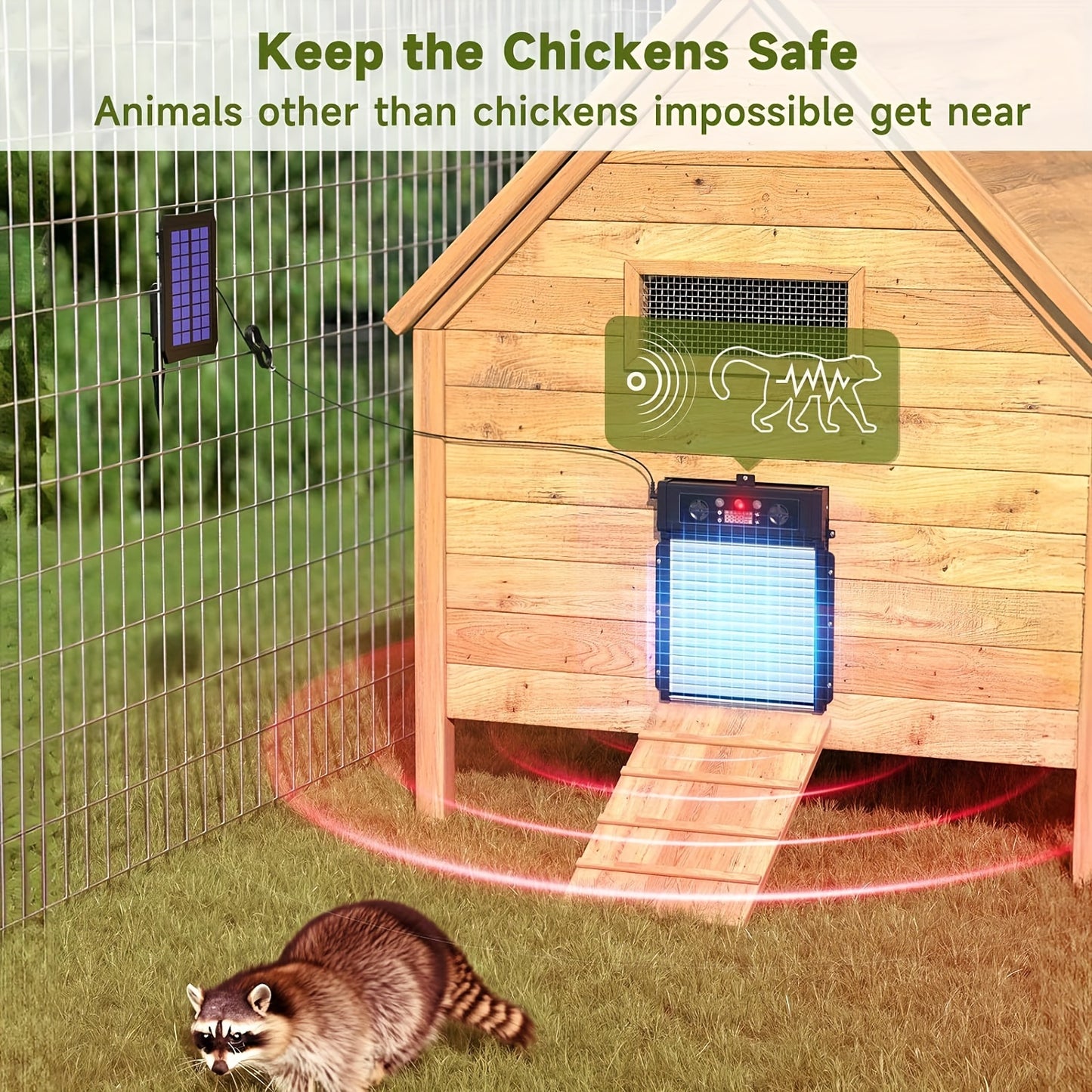Automatic Chicken Coop Door Solar Powered – KA-200 Aluminum Alloy Auto Door with Timer, Light Sensor, Anti-Pinch Safety